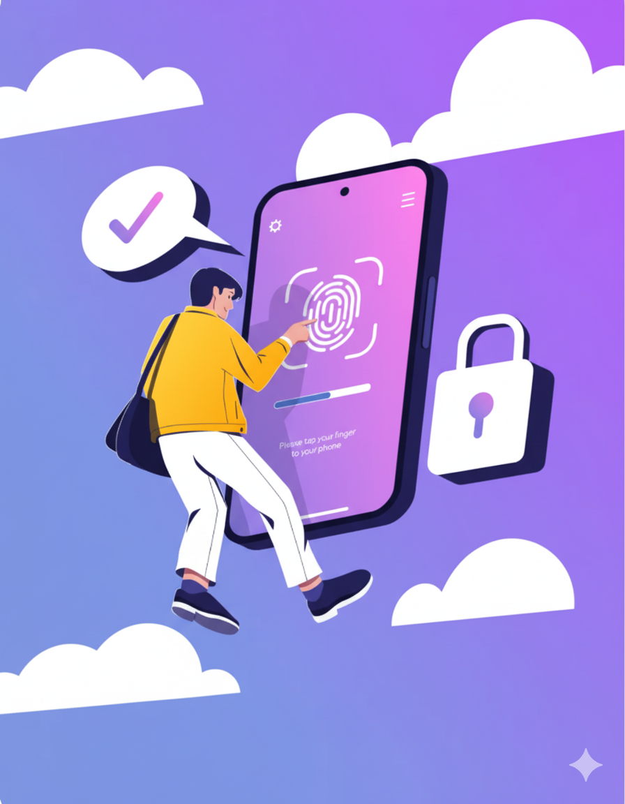 Fingerprint Login Illustration